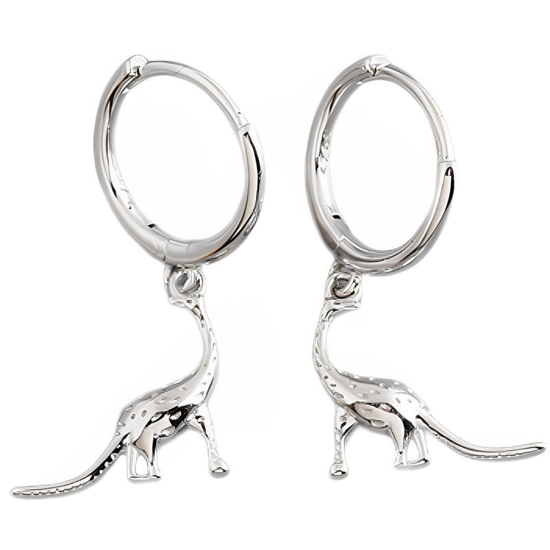 ANYCO Earrings Sterling Silver Simulation Bohemian Cute Pendant Dinosaur Stud For Women Girl Teen Fashion Stylish Accessories Jewelry Gifts