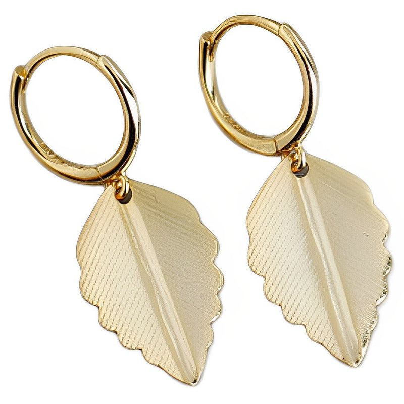 ANYCO Earrings Gold Plated Bohemian Chic Nature Leaf Stud For Women Girl Teen Perfect Fine Fashion Stylish Accessories Jewelry Gifts