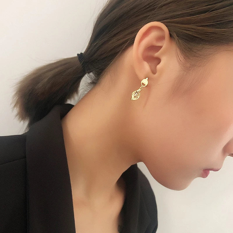 ANYCO Earrings Gold Plated Bohemian Irregular Geometric Punk Dangle Drop  For Women Girl Teen Fashion Stylish Accessories Jewelry Gifts