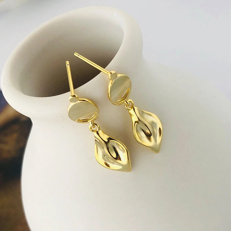 ANYCO Earrings Gold Plated Bohemian Irregular Geometric Punk Dangle Drop  For Women Girl Teen Fashion Stylish Accessories Jewelry Gifts