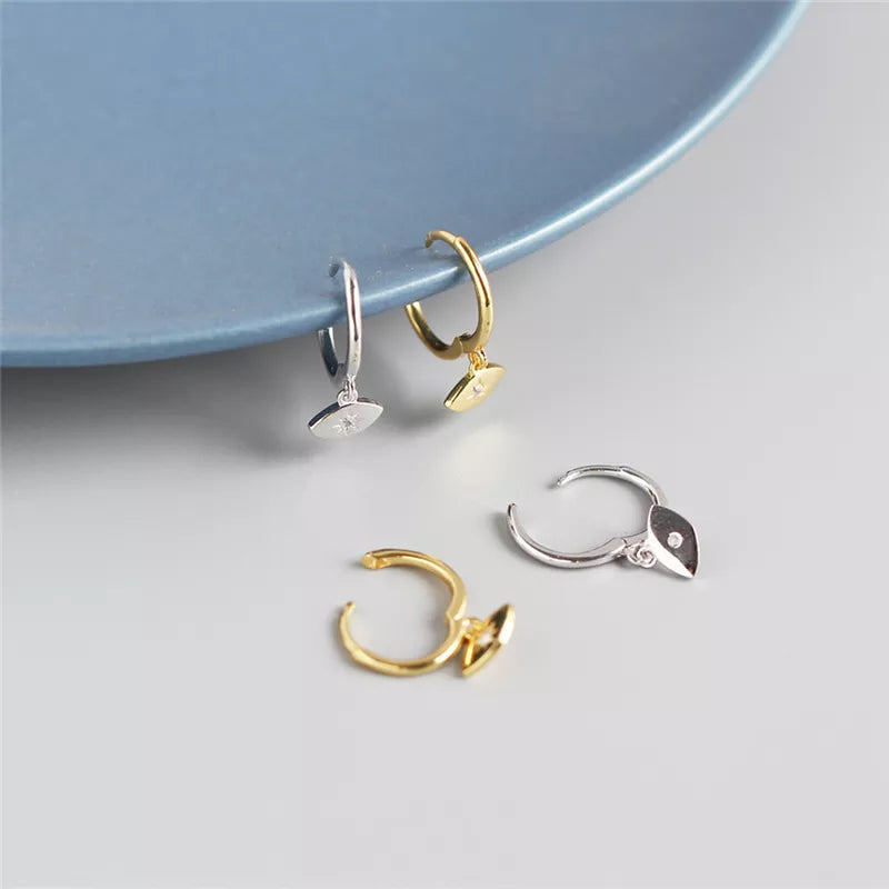 ANYCO Earrings Sterling Silver  Bohemian Creative Eye Hanging Pendant For Women Teen Perfect Fashion Stylish Accessories Jewelry Gifts