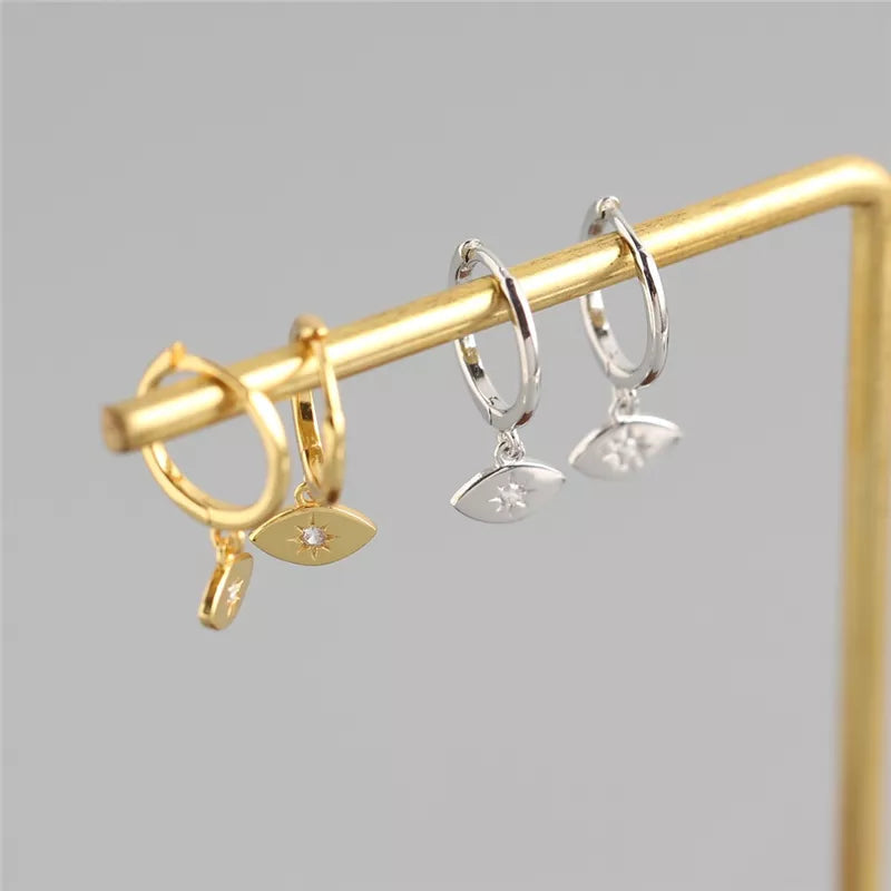 ANYCO Earrings Gold Plated Bohemian Creative Eye Hanging Pendant For Women Teen Fashion Stylish Accessories Jewelry Gifts