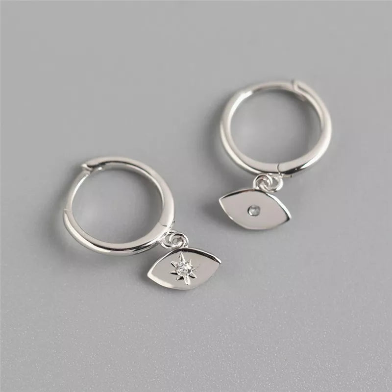 ANYCO Earrings Sterling Silver  Bohemian Creative Eye Hanging Pendant For Women Teen Perfect Fashion Stylish Accessories Jewelry Gifts