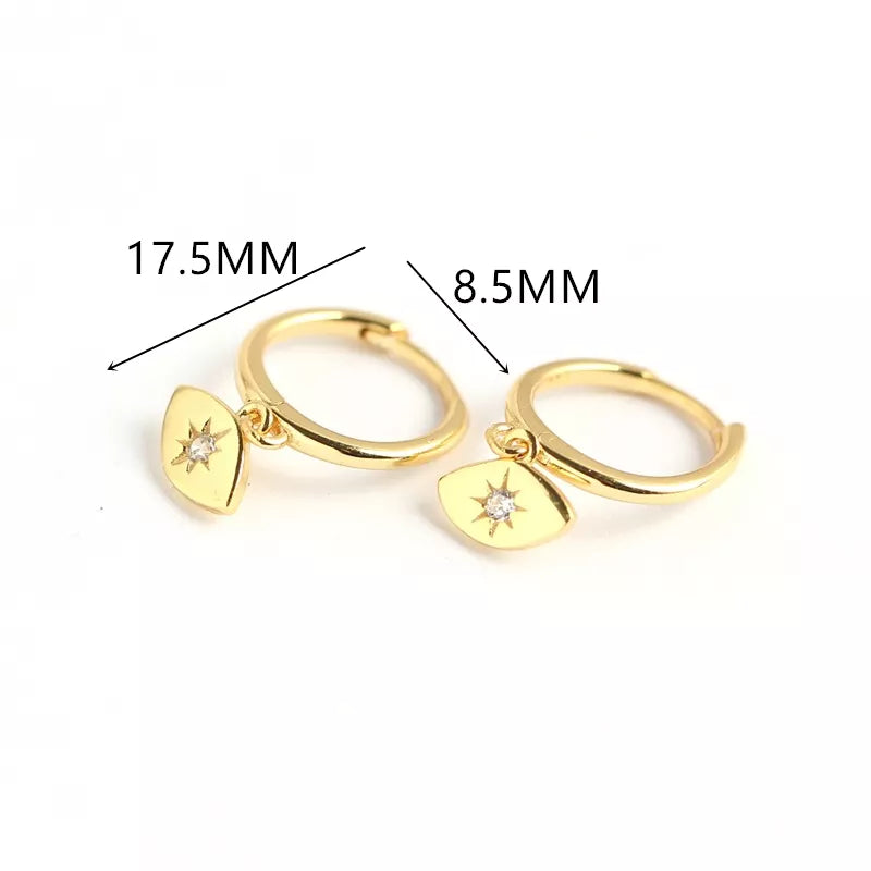 ANYCO Earrings Gold Plated Bohemian Creative Eye Hanging Pendant For Women Teen Fashion Stylish Accessories Jewelry Gifts