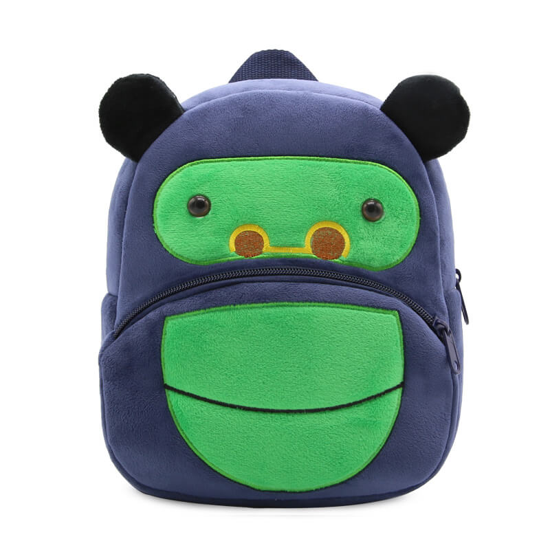 ANYKIDZ 3D Navy Blue Chimpanzees Kids School Backpack Cute Cartoon Animal Style Children Toddler Plush Bag Perfect Accessories For Boys and Girls
