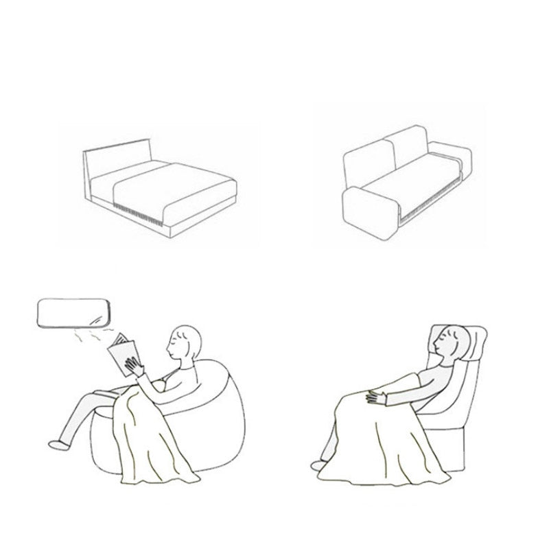 Anycozy Red Faux Cashmere Throw Blanket Nordic Knit Plaid 130x230cm