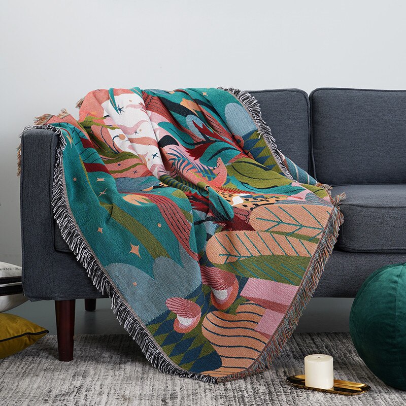 Anycozy Blue Forest Dancer Sofa Throw Blanket 160x220cm