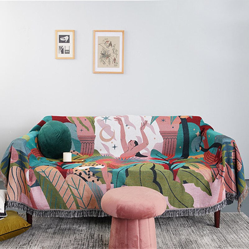 Anycozy Blue Forest Dancer Throw Blanket Sofa Bed Cover 160x260cm