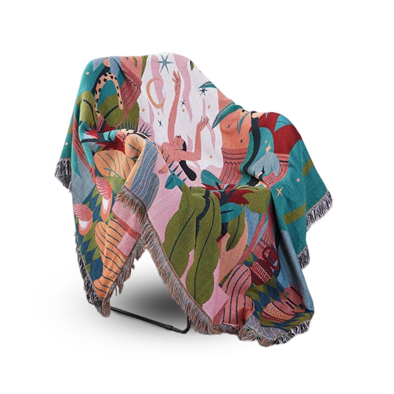 Anycozy Blue Forest Dancer Throw Blanket Sofa Bed Cover 160x260cm