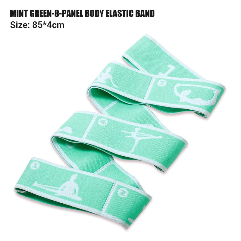 Anyfit Yoga Band Stretcher Neon Green and White Strap Resistance Belt Pilates Exercise Stretcher Fitness Tool