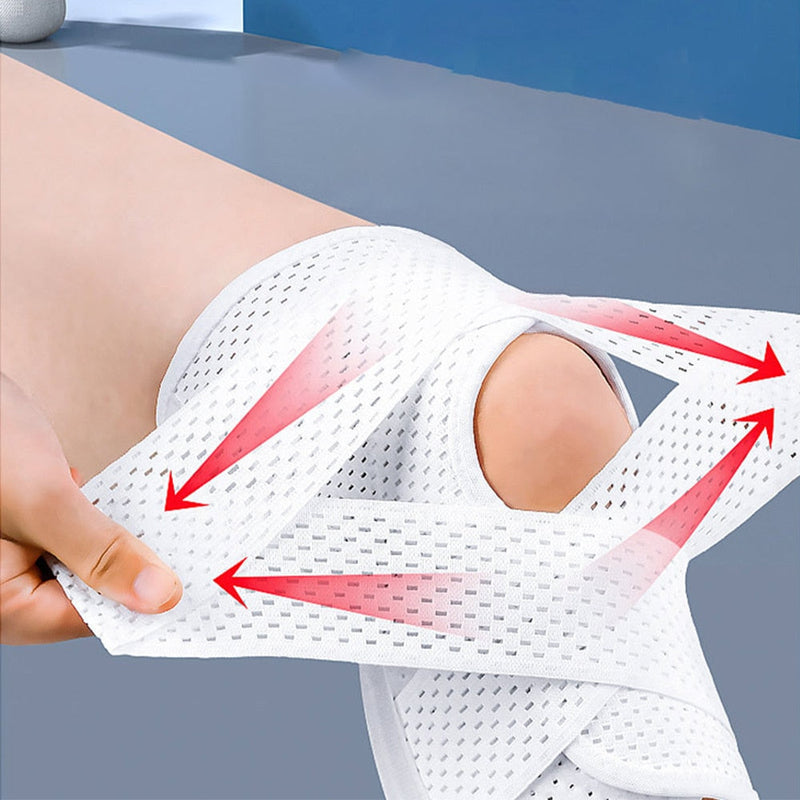 Anyfit 1PC Sports Kneepad 41-49cm White Universal Elastic Fitness Gear Knee Cushioning Padding Equipment Brace Protector