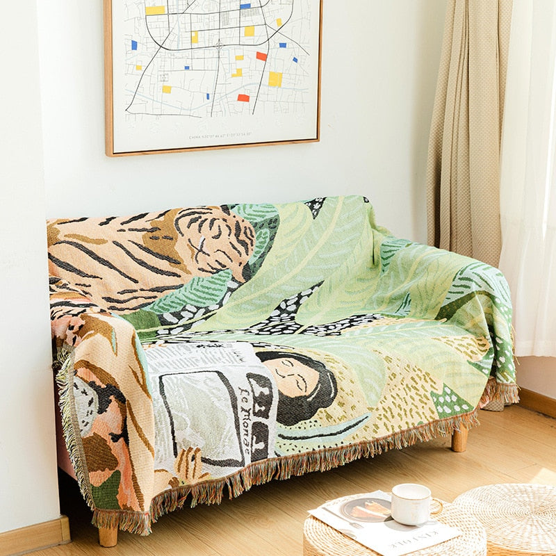 Anycozy Tiger Throw Blanket Sofa Couch Bed Cover Camping Mat