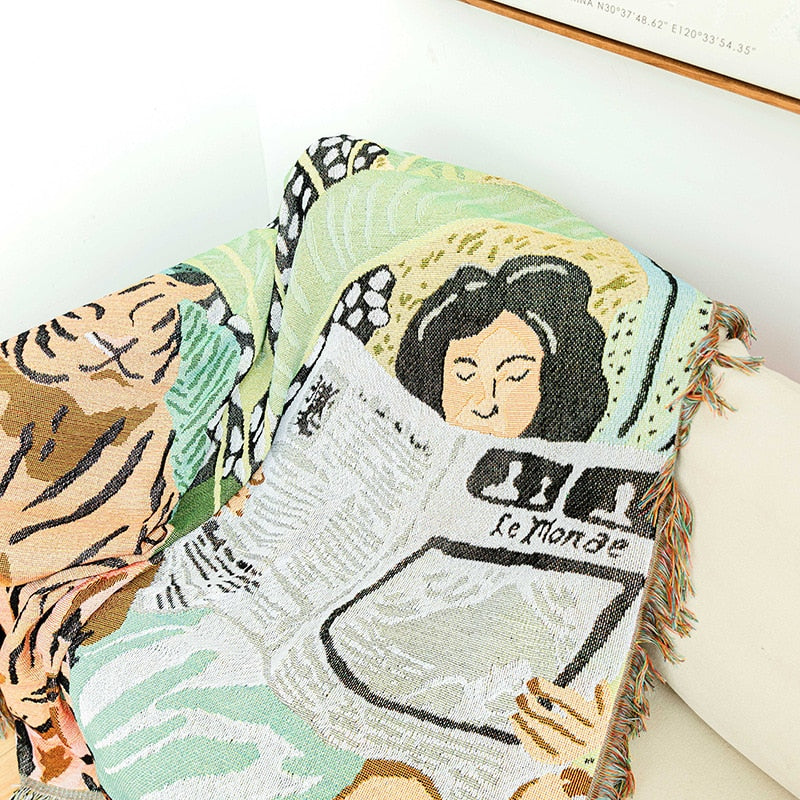 Anycozy Tiger Throw Blanket Sofa Couch Bed Cover Camping Mat