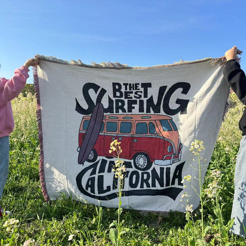 Anycozy Surfing California Throw Blanket Cozy Sofa Bed Cover