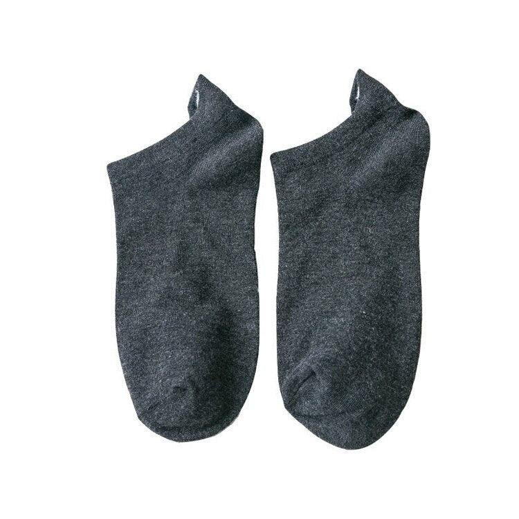 Anyfootwear 5 Pairs One Size 4-5 Black Fashion Funny Unisex Stereoscopic Heel Embroidered Women Candy Color Cotton Short Cute Socks