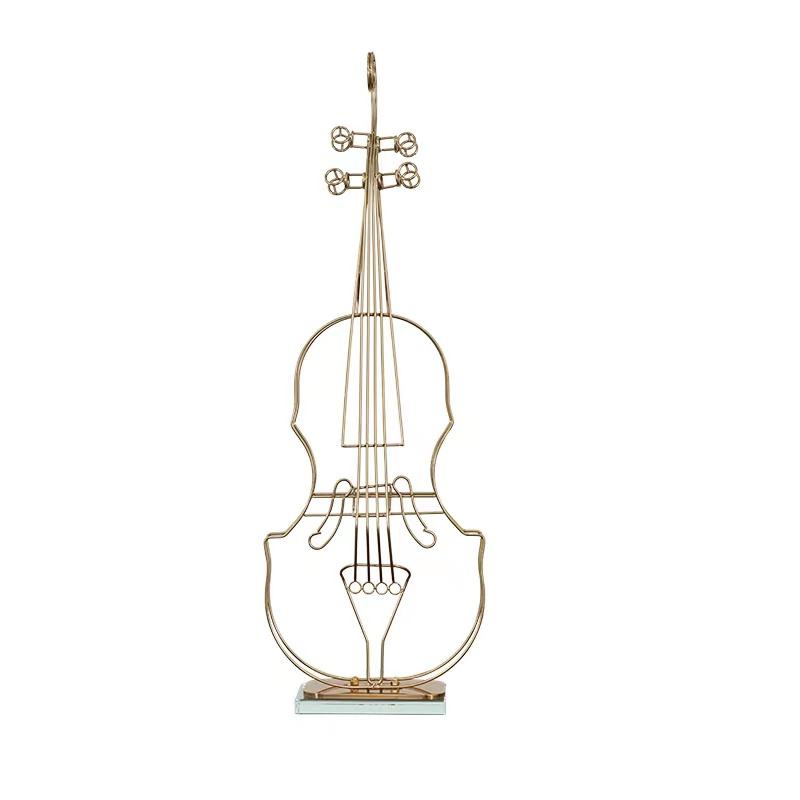 ANYHOUZ 50cm Violin Sculpture Instrument Tabletop Home Decor