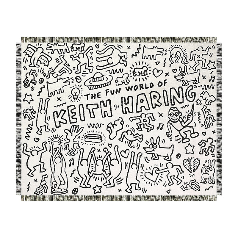 Anycozy Jacquard Graffiti Throw Blanket Sofa Bed Cover Tapestry