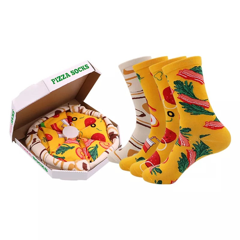 Anyfootwear 4 Pairs Multi-color Size 5-11 Fashion Socks With Sushi Happy Harajuku Skate Cotton Comfortable To Wear Perfect Christmas Gift