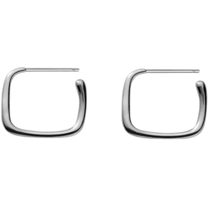 ANYCO Fashion Earrings Silver 925 Sterling Simple Geometric Square Stud for Women Jewelry