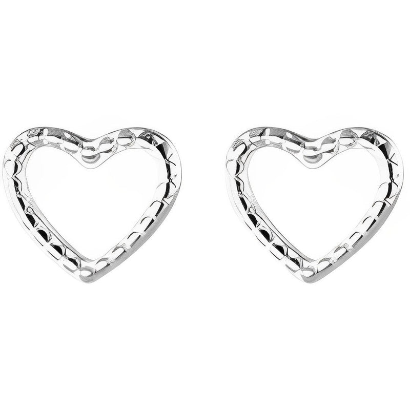 ANYCO Fashion Earrings Heart Silver 925 Sterling Silver Minimalist Stud for Women Cute Teen Jewelry