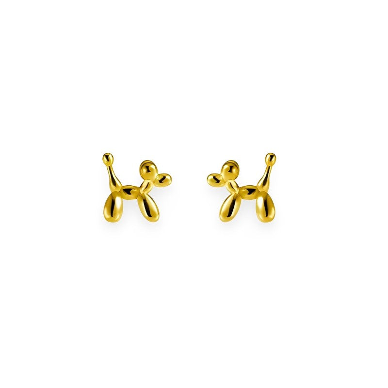 ANYCO Fashion Earrings Gold 925 Sterling Cute Cartoon Halloween Puppy Stud Minimalist Jewelry Women Accessories