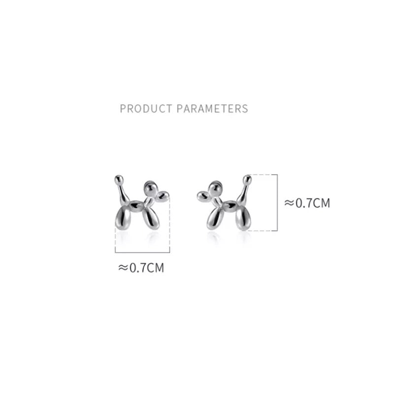 ANYCO Fashion Earrings Silver 925 Sterling Cute Cartoon Halloween Puppy Stud Minimalist Jewelry Women Accessories