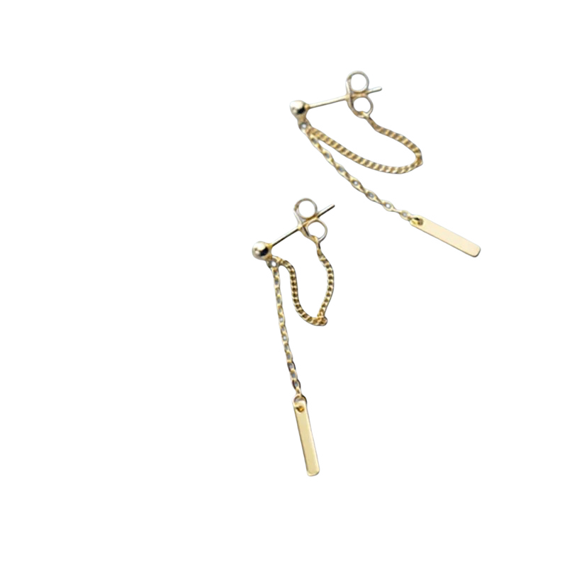 ANYCO Fashion Earrings Bohemian Gold Link Chain Bead Stud Chic Classic Party Jewelry Gift for Women