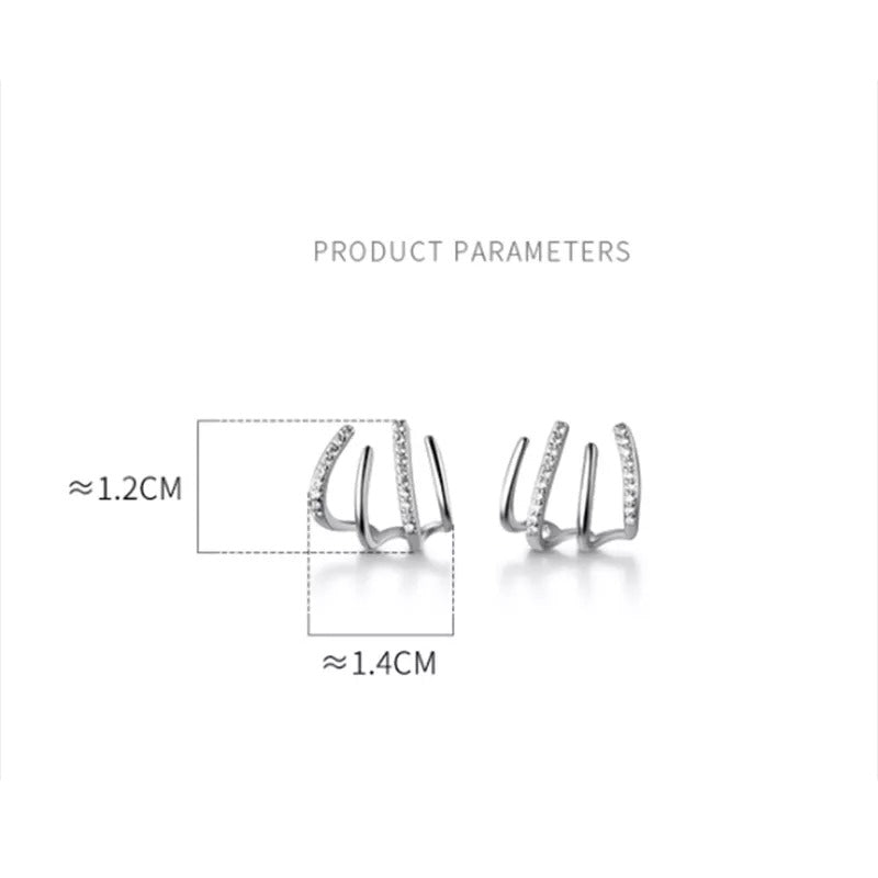 ANYCO Fashion Earrings Sterling Silver Luxury Creative Pave Zircon Claw Stud Party Jewelry Gift for Women