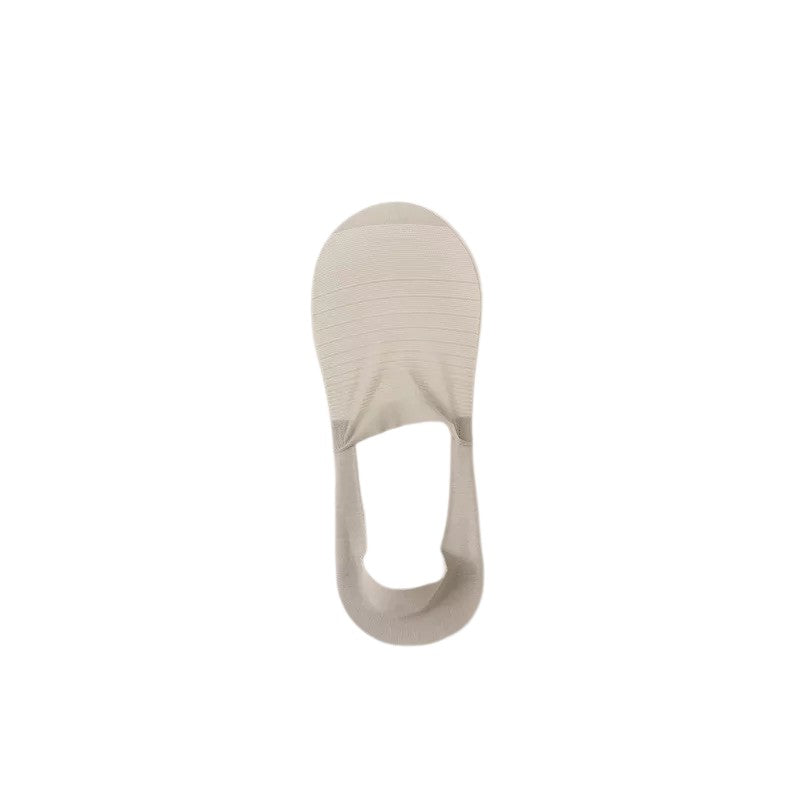 Anyfootwear 5 Pairs Size 5-11 Fashion No Show Thin Invisible Solid Grey Sock High-quality Breathable Ankle length For Men Woman Foot Accessories