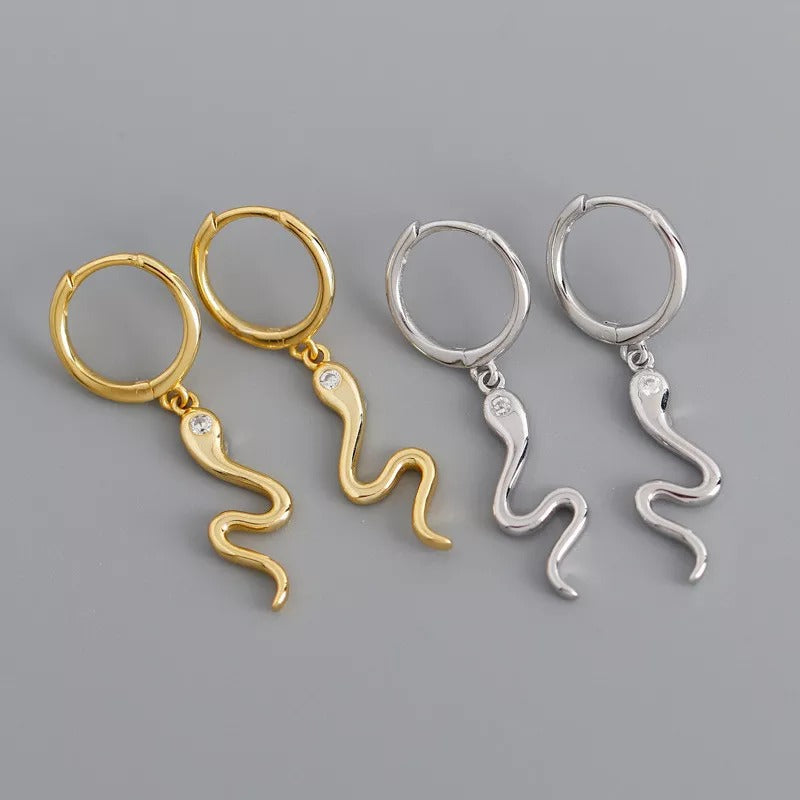 ANYCO Earrings Gold Plated Bohemian Animal Hanging Snake For Women Teen Girl Fine Fashion Stylish Accessories Jewelry Gifts