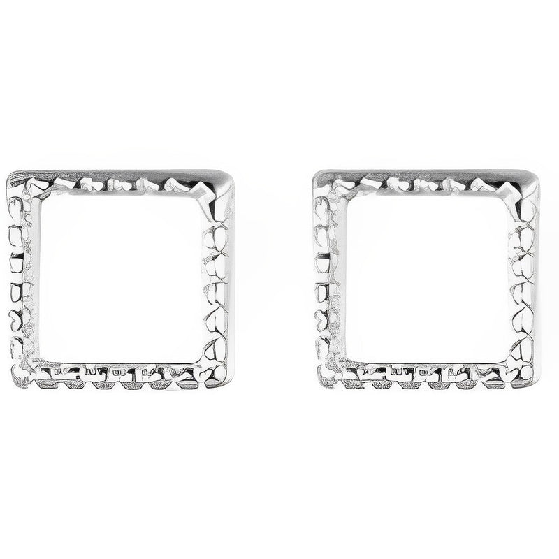 Anyluxe Silver 925 Square Earrings – Cute Minimalist Stud for Women & Teen Jewelry