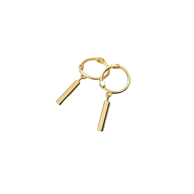 ANYCO Fashion Earrings Gold Bohemian Geometry Stick Tassel Stud Hip Hop Punk Party Jewelry Gift for Women