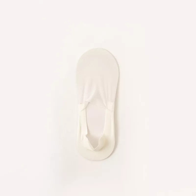 Anyfootwear 5 Pairs Size 5-11 Fashion No Show Thin Invisible Solid White Sock High-quality Breathable Ankle length For Men Woman Foot Accessories