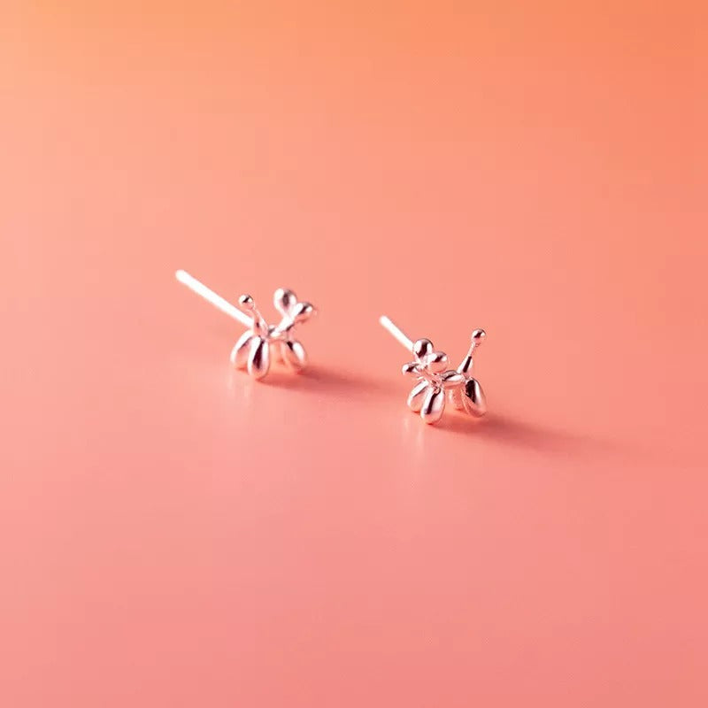 ANYCO Fashion Earrings Silver 925 Sterling Cute Cartoon Halloween Puppy Stud Minimalist Jewelry Women Accessories