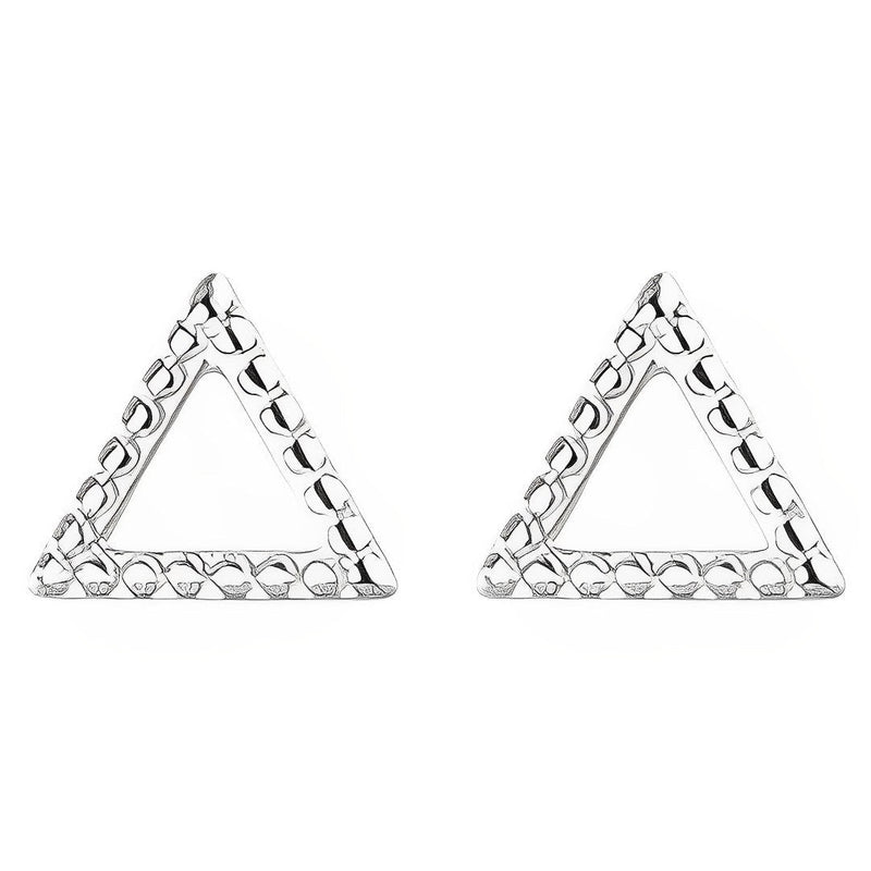 ANYCO Fashion Earrings Triangle Silver 925 Sterling Silver Minimalist Stud for Women Cute Teen Jewelry