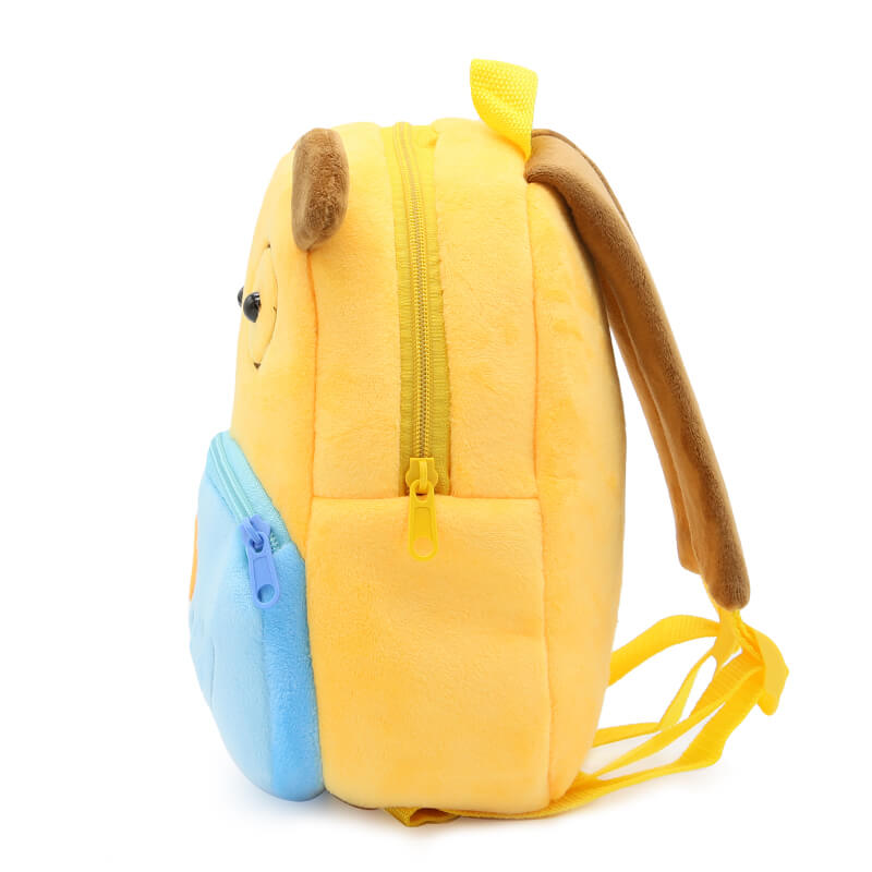 ANYKIDZ 3D Yellow Dog Kids School Backpack Cute Cartoon Animal Style Children Toddler Plush Bag Perfect Accessories For Boys and Girls