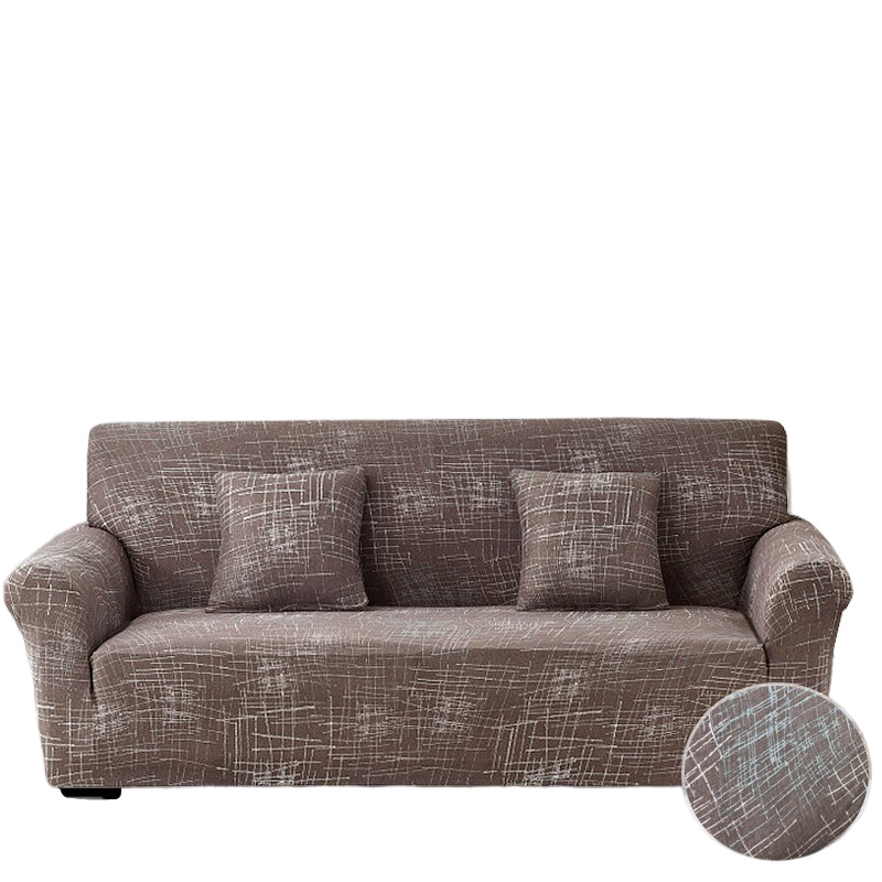 Anyseat 4 Seater Sofa Cover Rustic Brown Style and Protection For Living Room Sofa Chair Elastic Stretchable Slipcover