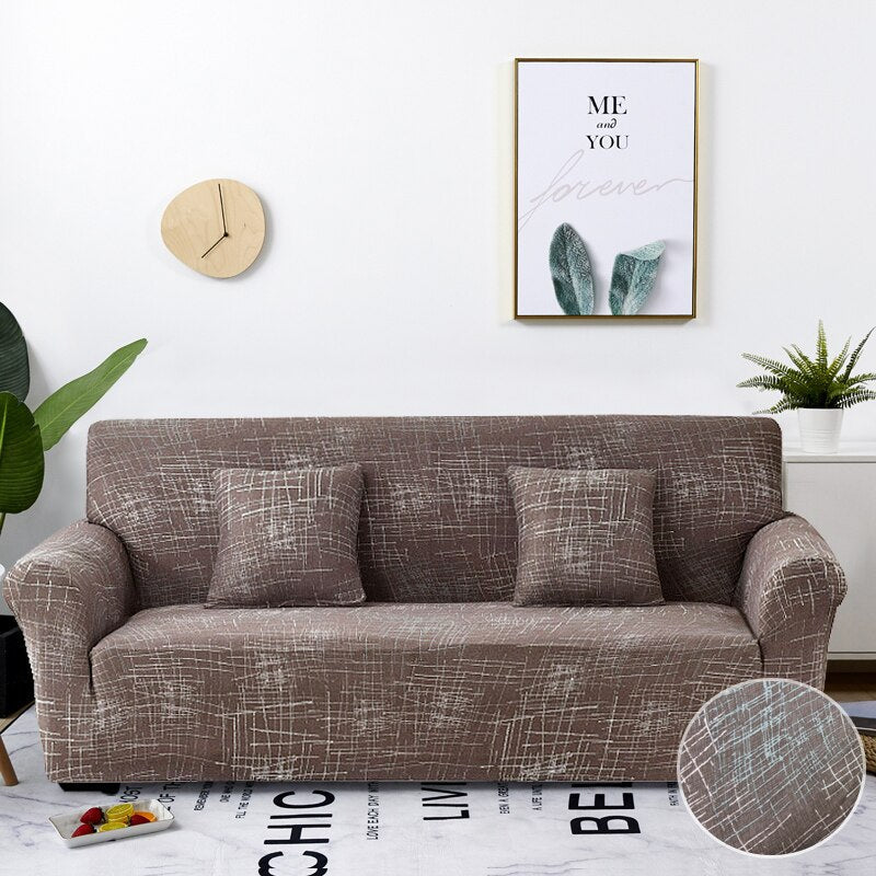 Anyseat 3 Seater Sofa Cover Rustic Brown Style and Protection For Living Room Sofa Chair Elastic Stretchable Slipcover